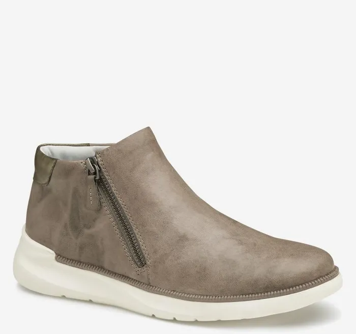 Women Johnston and Murphy Boots and Booties Emery Zip Bootie Gray Italian Washed Sheepskin Women Johnston and Murphy Boots and Booties Emery Zip Bootie Gray Italian Washed Sheepskin