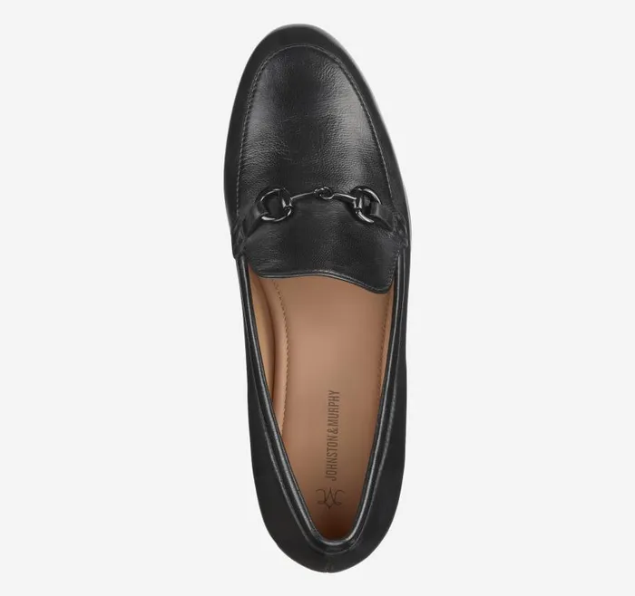 Women Johnston and Murphy Mules and Loafers Ali Bit Loafer Black Glove Leather Women Johnston and Murphy Mules and Loafers Ali Bit Loafer Black Glove Leather
