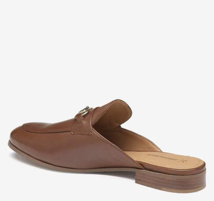 Women Johnston and Murphy Mules and Loafers Ali Bit Mule Cognac Glove Leather Women Johnston and Murphy Mules and Loafers Ali Bit Mule Cognac Glove Leather