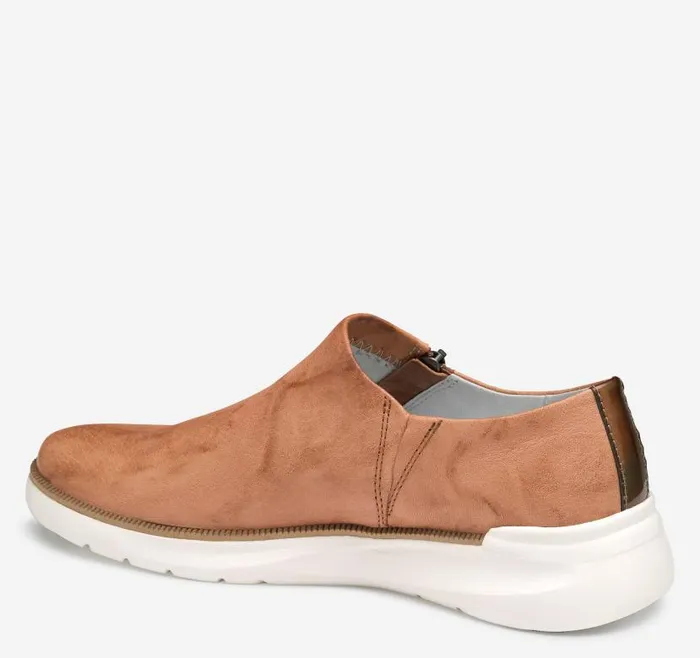 Women Johnston and Murphy Sneakers Emery Zip Sneaker Light Tan Washed Sheepskin Women Johnston and Murphy Sneakers Emery Zip Sneaker Light Tan Washed Sheepskin