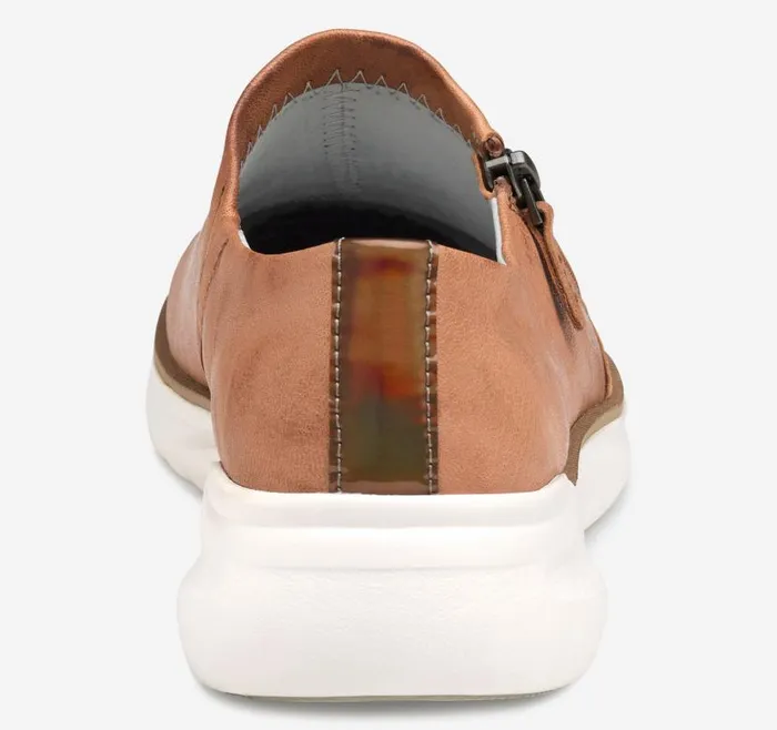 Women Johnston and Murphy Sneakers Emery Zip Sneaker Light Tan Washed Sheepskin Women Johnston and Murphy Sneakers Emery Zip Sneaker Light Tan Washed Sheepskin