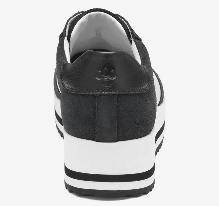 Women Johnston and Murphy Sneakers Gracie Colorblock LaceUp Black Suedewhite Calfskin Women Johnston and Murphy Sneakers Gracie Colorblock LaceUp Black Suedewhite Calfskin
