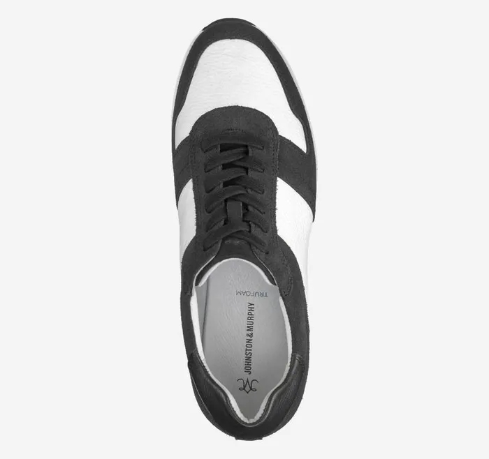 Women Johnston and Murphy Sneakers Gracie Colorblock LaceUp Black Suedewhite Calfskin Women Johnston and Murphy Sneakers Gracie Colorblock LaceUp Black Suedewhite Calfskin