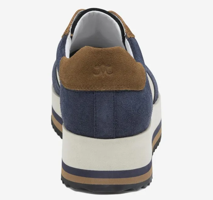 Women Johnston and Murphy Sneakers Gracie Colorblock LaceUp Navy Suedebone Calfskin