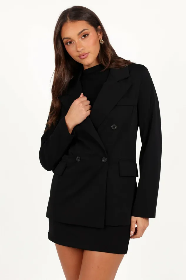 Women Juliette Blazer Black Blazers Petal and Pup