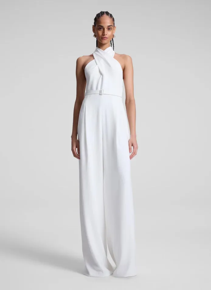 Women Jumpsuits ALC Murphy II Wide Leg Jumpsuit White
