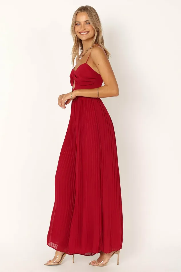 Women Jumpsuits and Rompers Petal and Pup Alice Wide Leg Jumpsuit Red