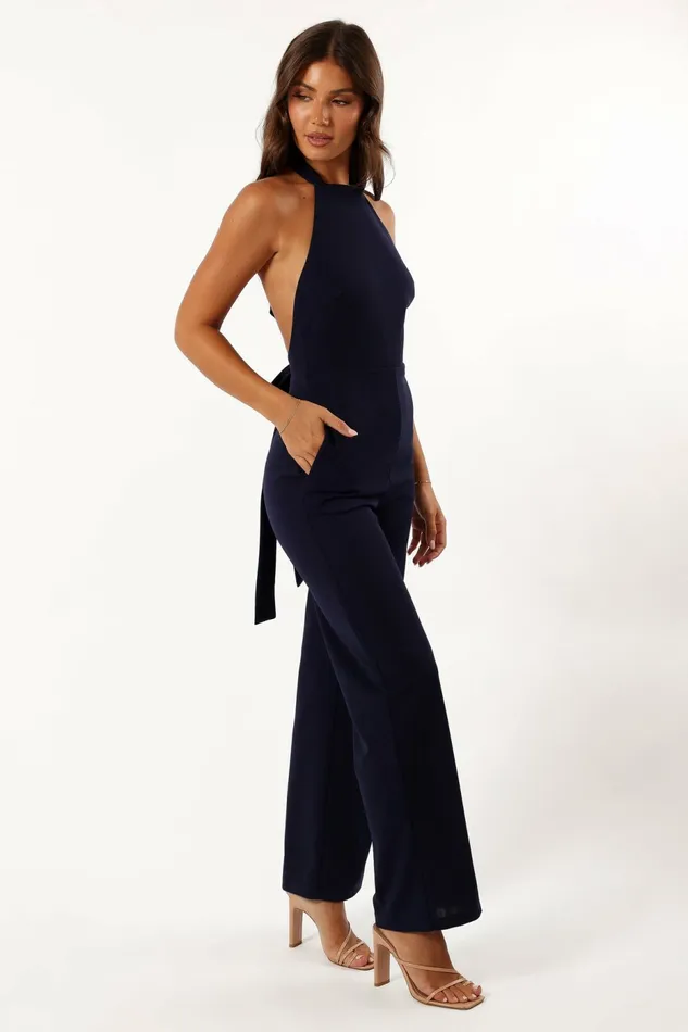 Women Jumpsuits and Rompers Petal and Pup Clara Bow Jumpsuit Navy