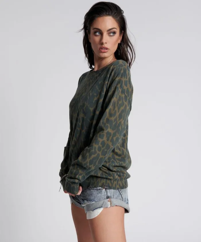 Women JUNGLE LEOPARD KNIT SWEATER One Teaspoon Knitwear Women JUNGLE LEOPARD KNIT SWEATER One Teaspoon Knitwear