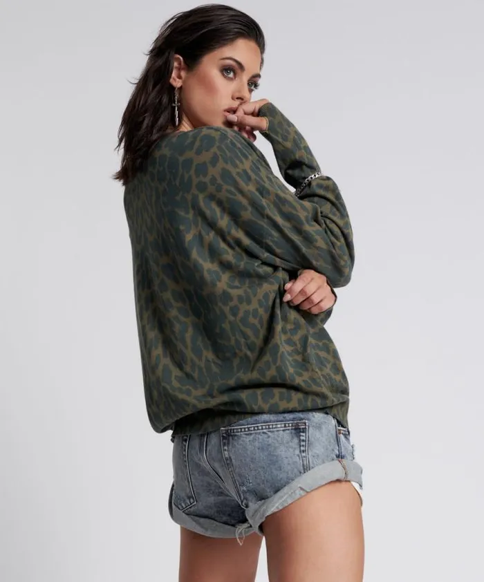 Women JUNGLE LEOPARD KNIT SWEATER One Teaspoon Knitwear Women JUNGLE LEOPARD KNIT SWEATER One Teaspoon Knitwear