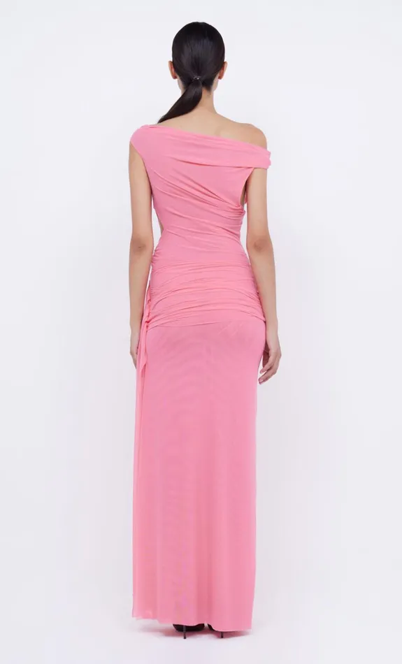 Women KAILANI ASYM DRESS 8211 GRAPEFRUIT PINK Bec Bridge Wedding Guest