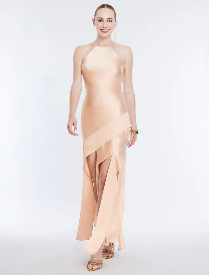 Women Kalina Cascading Ruffle Dress Blush BCBG Dresses Women Kalina Cascading Ruffle Dress Blush BCBG Dresses