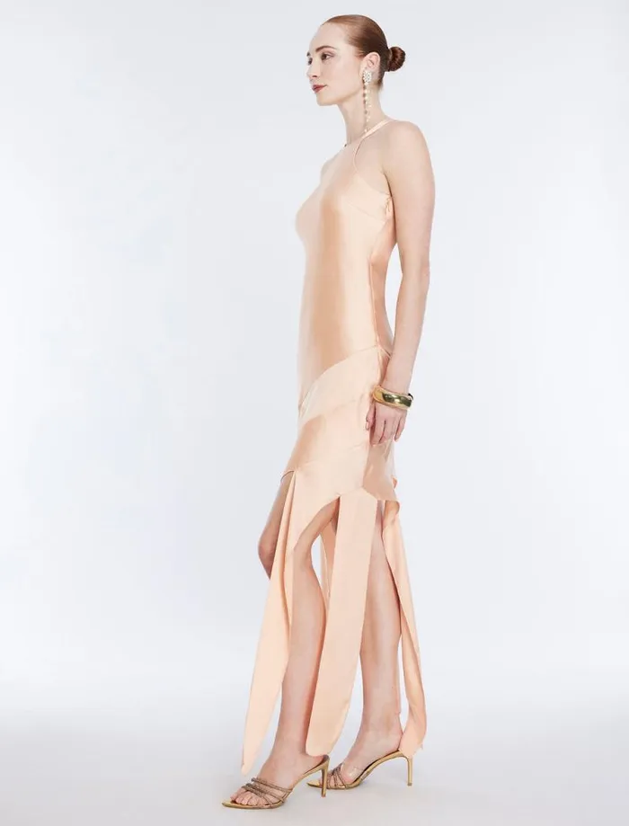 Women Kalina Cascading Ruffle Dress Blush BCBG Dresses Women Kalina Cascading Ruffle Dress Blush BCBG Dresses