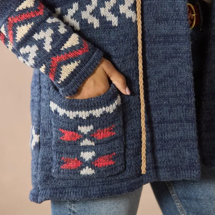 Women Katia Heritage Cardigan Indigo Sundance Catalog Sweaters
