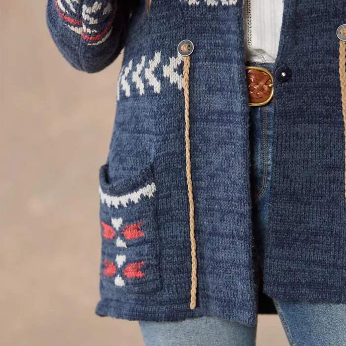 Women Katia Heritage Cardigan Indigo Sundance Catalog Sweaters