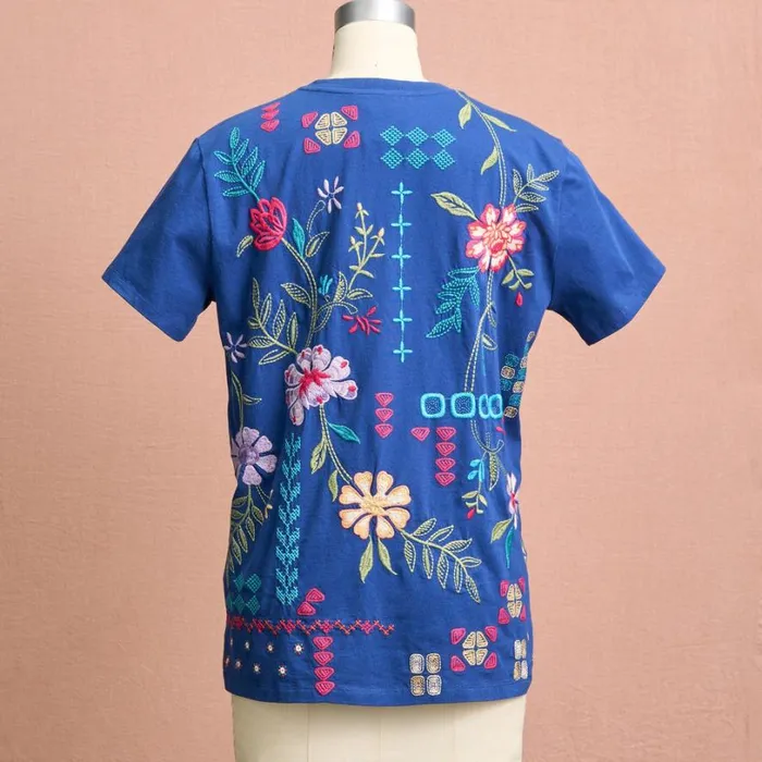 Women Katie Crewneck Tee Petite Navy Sundance Catalog Petite Styles