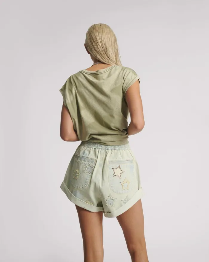 Women KHAKI STAR DUST OVERSIZED TANK One Teaspoon Tees and Tanks Women KHAKI STAR DUST OVERSIZED TANK One Teaspoon Tees and Tanks