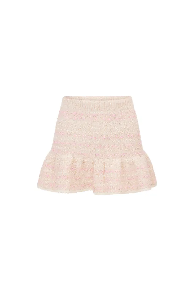 WomenKids LoveShackFancy Skirts Velman Knit Mini Skirt Vanilla Blush