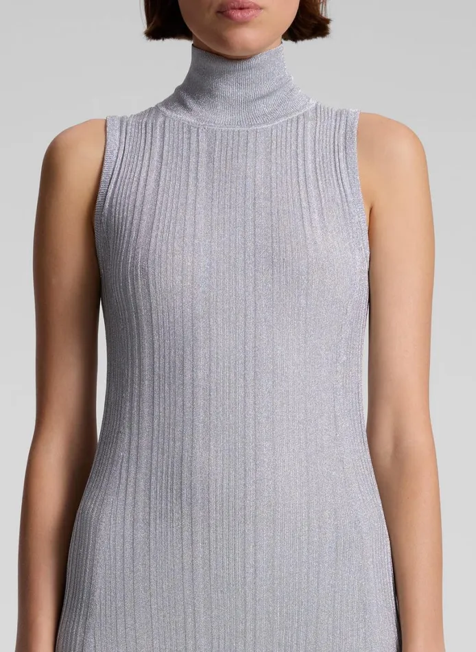 Women Knitwear ALC Arden Metallic Knit Maxi Dress Mercury