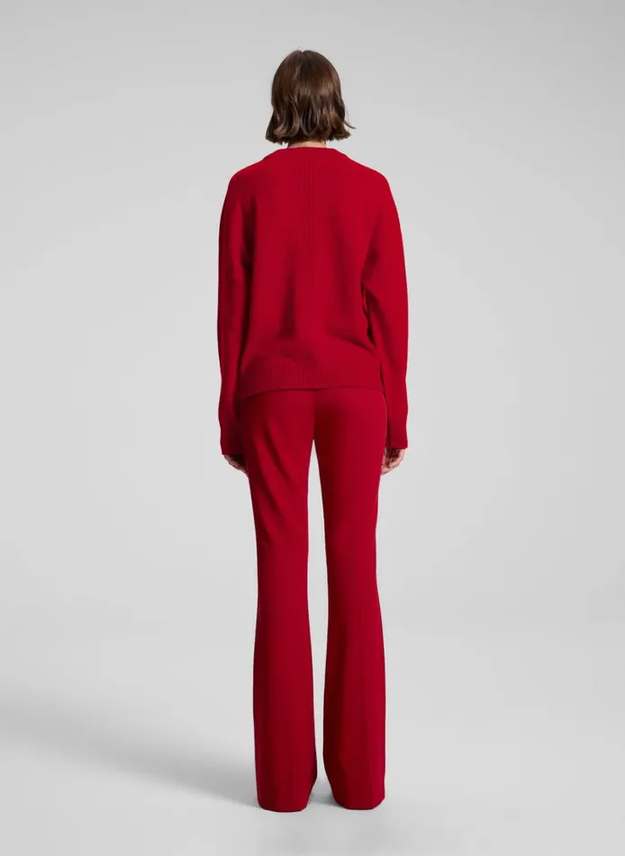 Women Knitwear ALC Calven Cashmere V Neck Sweater Really Red