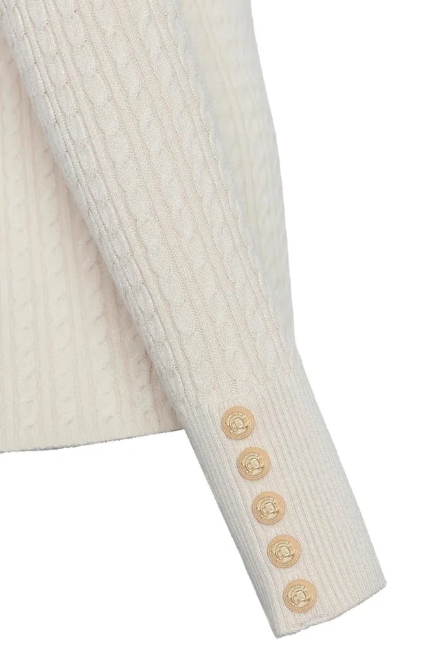 Women Knitwear Holland Cooper Ava Half Zip Knit Almond Women Knitwear Holland Cooper Ava Half Zip Knit Almond