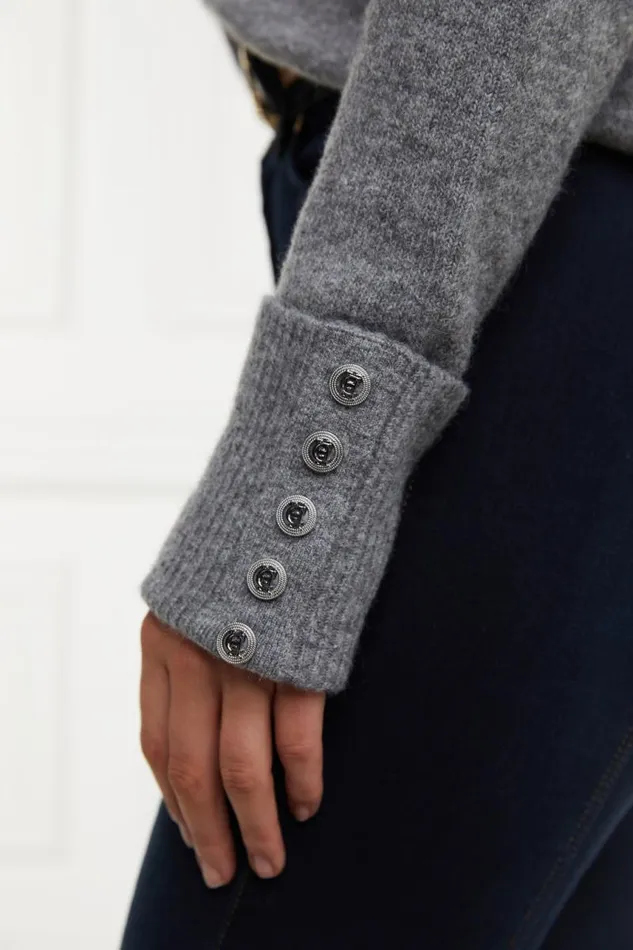 Women Knitwear Holland Cooper Beatrice Knit Dark Grey Marl Women Knitwear Holland Cooper Beatrice Knit Dark Grey Marl