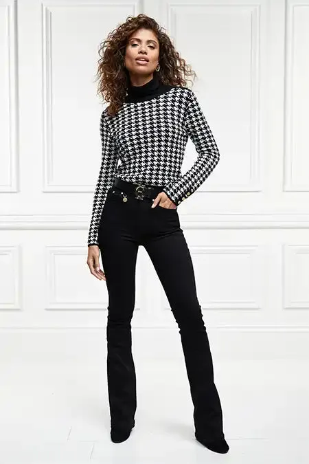 Women Knitwear Holland Cooper Classic Roll Neck Knit Houndstooth Women Knitwear Holland Cooper Classic Roll Neck Knit Houndstooth