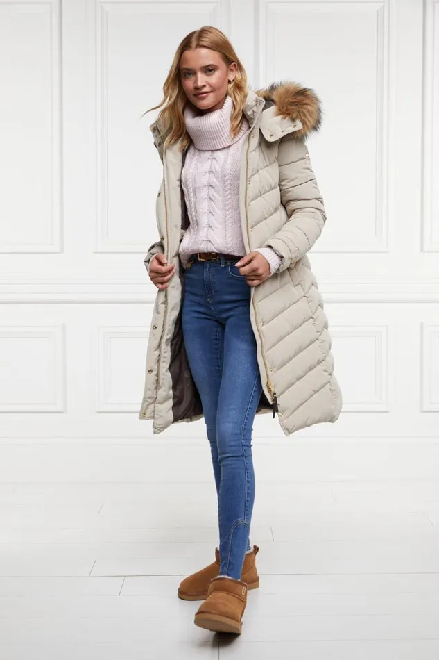 Women Knitwear Holland Cooper Corded Roll Neck Knit Ice Pink