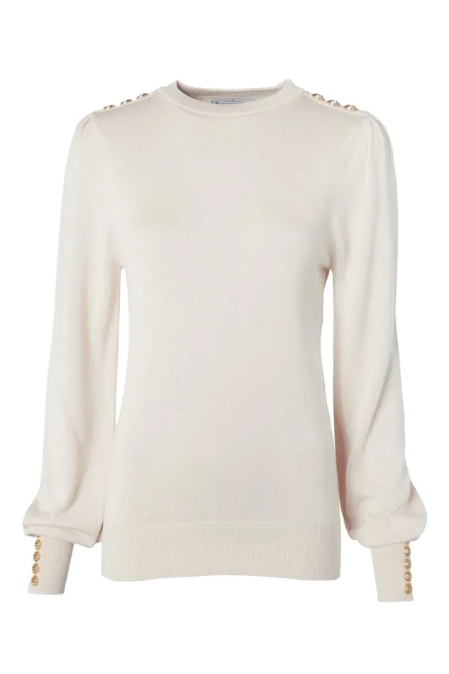 Women Knitwear Holland Cooper Kelsie Crew Neck Knit Almond Women Knitwear Holland Cooper Kelsie Crew Neck Knit Almond