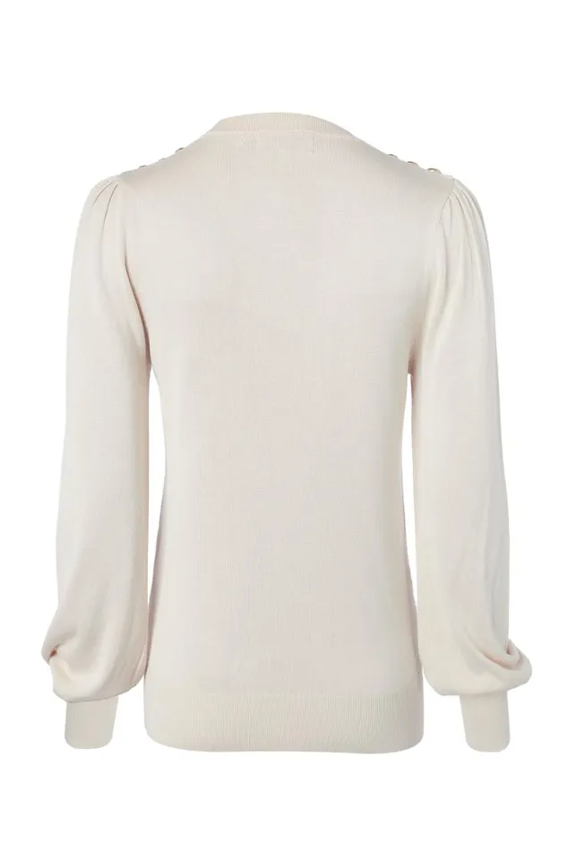 Women Knitwear Holland Cooper Kelsie Crew Neck Knit Almond Women Knitwear Holland Cooper Kelsie Crew Neck Knit Almond