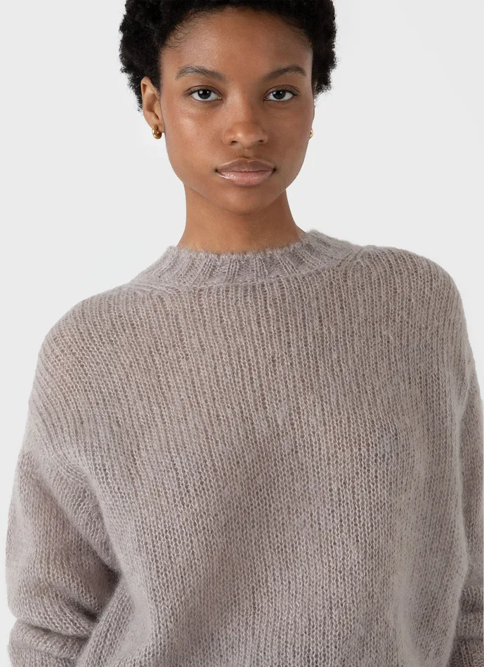 Women Knitwear ussunspel Mohair Silk Jumper Sandstone Women Knitwear ussunspel Mohair Silk Jumper Sandstone