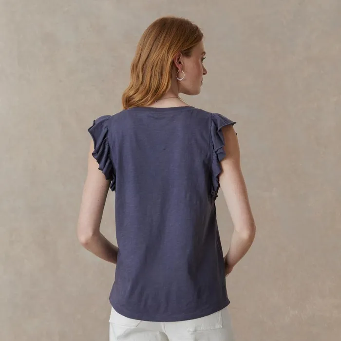 Women Lakelynn Ruffle Top Magenta Sundance Catalog Tops