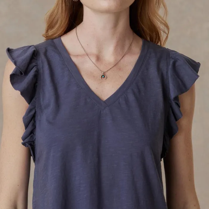 Women Lakelynn Ruffle Top Magenta Sundance Catalog Tops