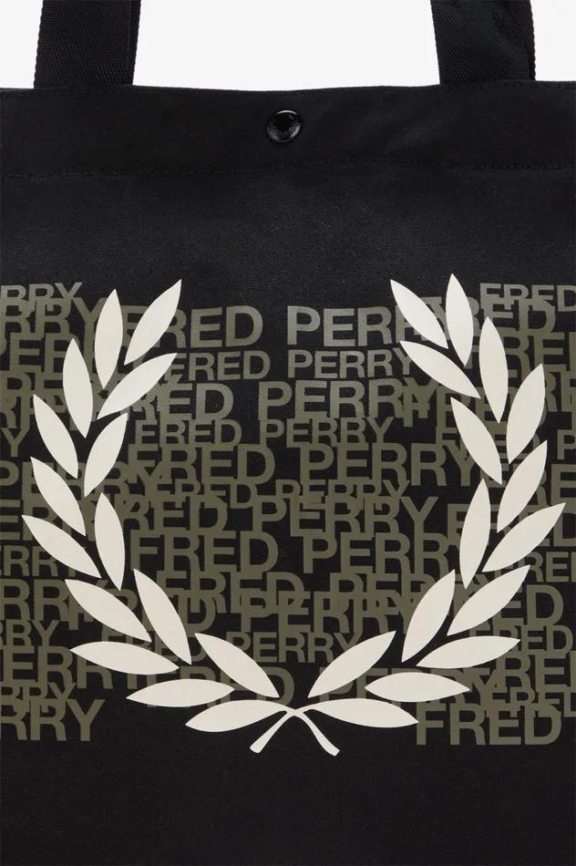 Women Laurel Wreath Tote Bag Black Fred Perry Bags