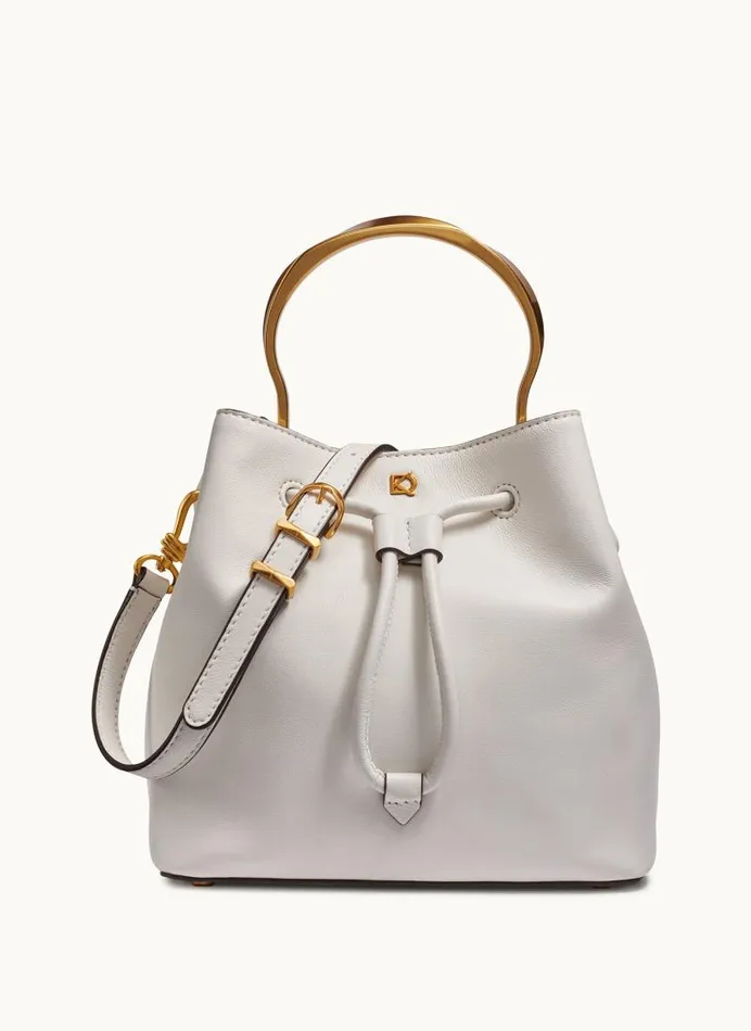 Women LAWRENCE BUCKET BAG Brilliant White Donna Karan New York Crossbodies And Satchels Women LAWRENCE BUCKET BAG Brilliant White Donna Karan New York Crossbodies And Satchels