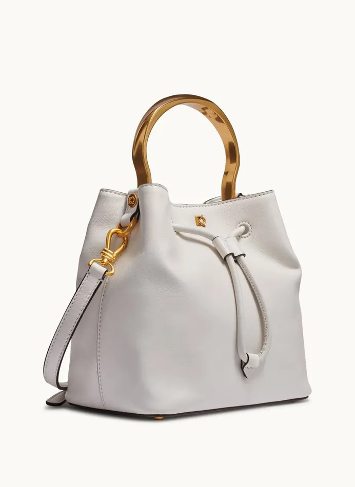 Women LAWRENCE BUCKET BAG Brilliant White Donna Karan New York Crossbodies And Satchels