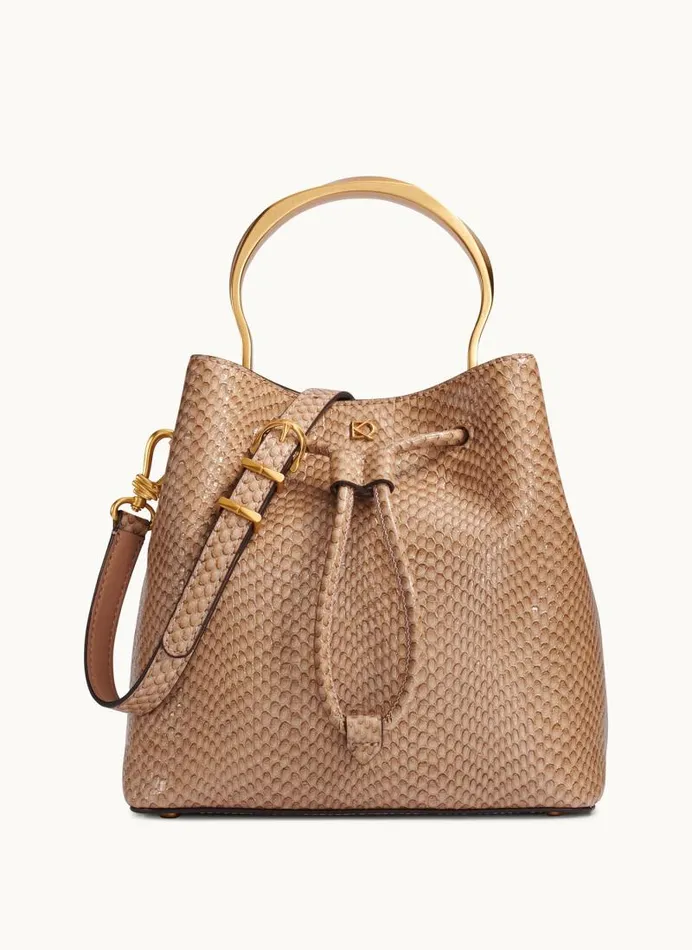 Women LAWRENCE BUCKET BAG Fawn Donna Karan New York Crossbodies And Satchels