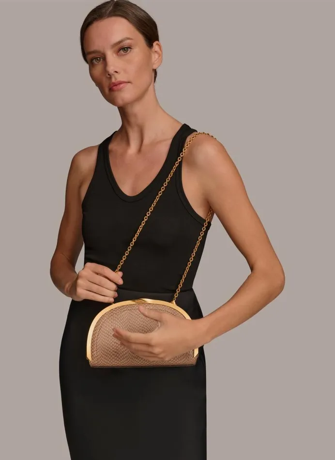 Women LAWRENCE CLUTCH Fawn Donna Karan New York Crossbodies And Satchels Women LAWRENCE CLUTCH Fawn Donna Karan New York Crossbodies And Satchels