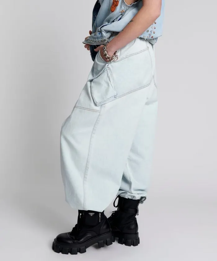 Women LE SURF DENIM PARACHUTE PANTS One Teaspoon Bottoms Women LE SURF DENIM PARACHUTE PANTS One Teaspoon Bottoms