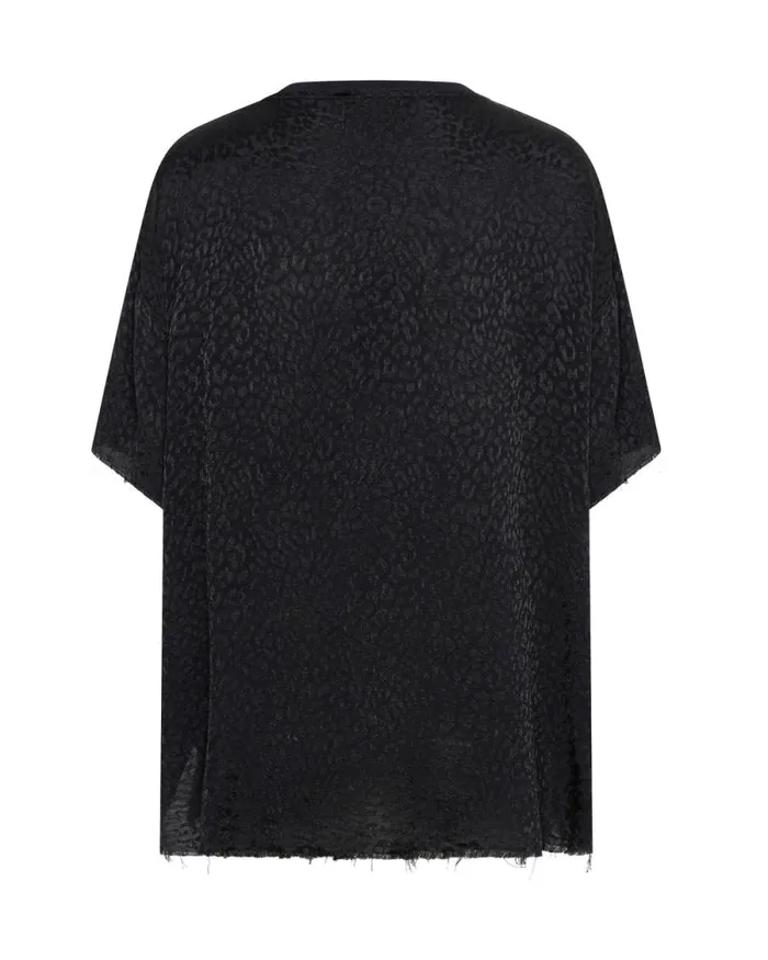 Women LEOPARD JACQUARD SATIN TEE One Teaspoon Tops Women LEOPARD JACQUARD SATIN TEE One Teaspoon Tops