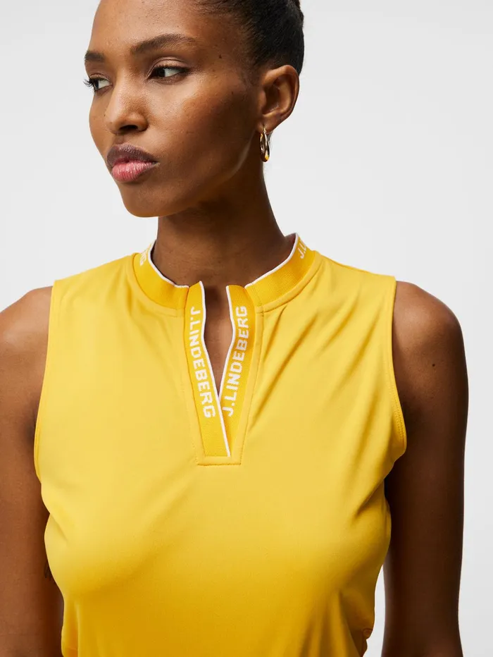 Women Leya Sleeveless Top Citrus JLindeberg Polo Shirts Women Leya Sleeveless Top Citrus JLindeberg Polo Shirts