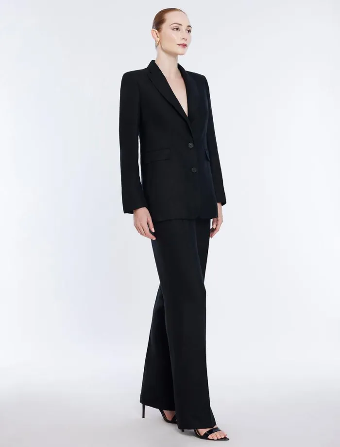 Women Linen Blazer Black BCBG Suiting Women Linen Blazer Black BCBG Suiting