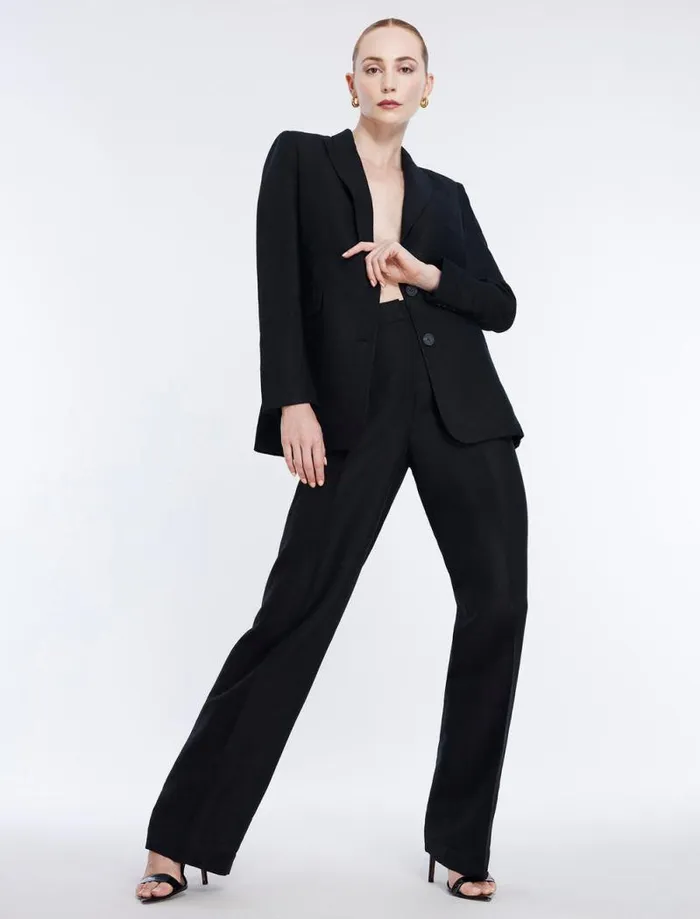 Women Linen Blazer Black BCBG Suiting Women Linen Blazer Black BCBG Suiting