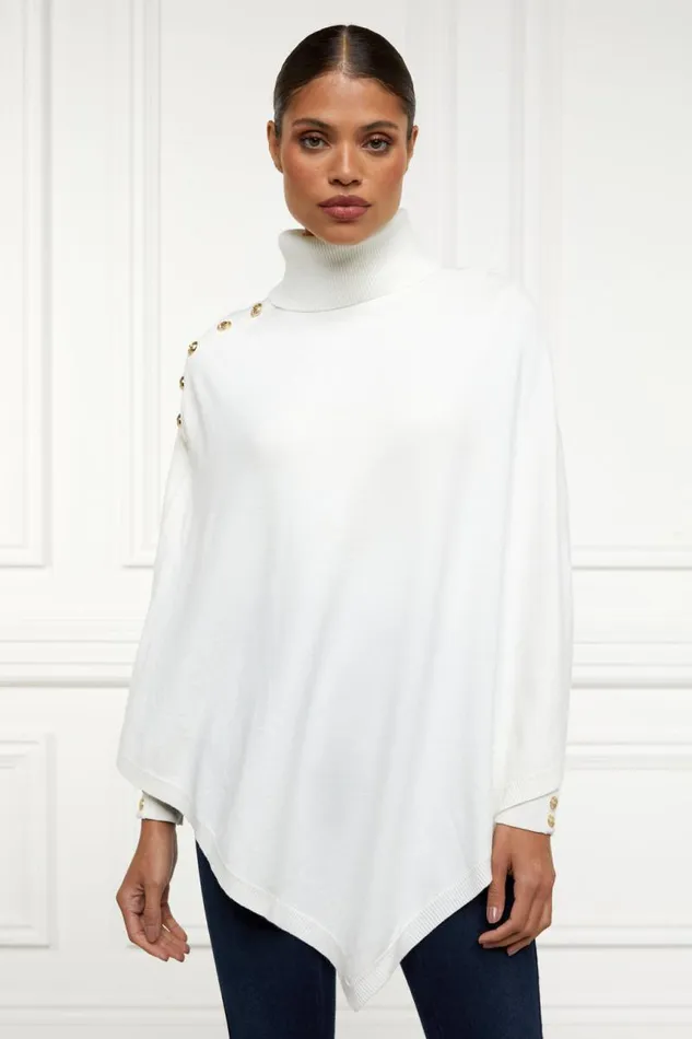 WomenLittle Knitwear Holland Cooper Roll Neck Cape Natural WomenLittle Knitwear Holland Cooper Roll Neck Cape Natural