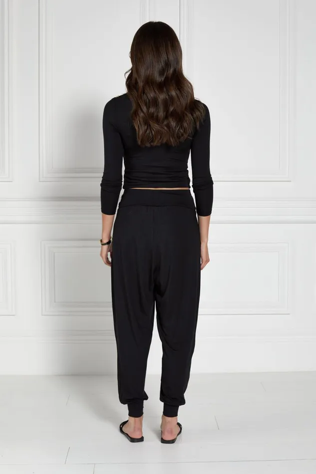 WomenLittle Trousers Holland Cooper HC Harem Pant Black WomenLittle Trousers Holland Cooper HC Harem Pant Black