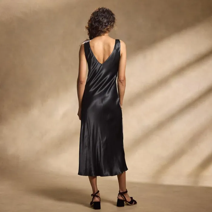 Women Loretta Slip Dress Black Sundance Catalog Dresses and Jumpsuits Women Loretta Slip Dress Black Sundance Catalog Dresses and Jumpsuits