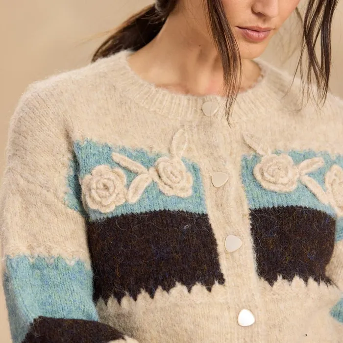 Women Louisa Bloom Cardigan Blue Sundance Catalog Sweaters Women Louisa Bloom Cardigan Blue Sundance Catalog Sweaters
