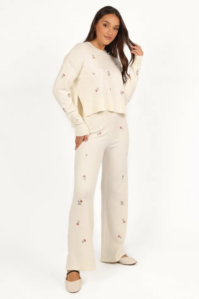 Women Loungewear Petal and Pup Primrose Knit Set Cream