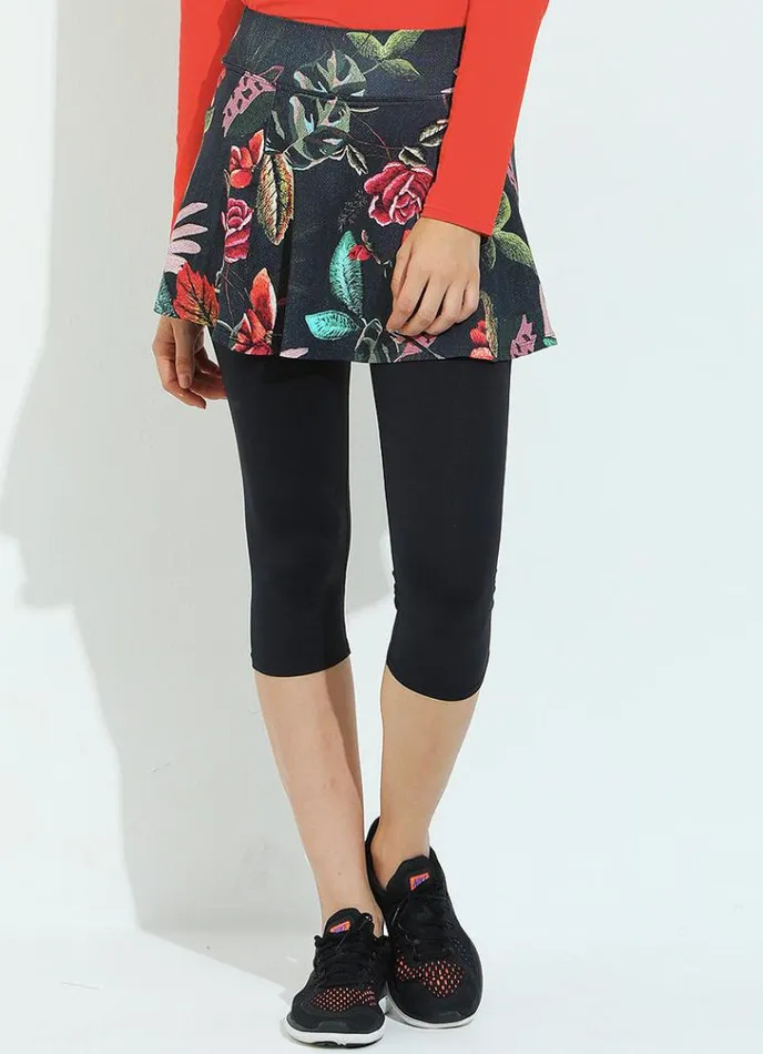 Women Love Skirted Capri Petal Dona Jo Skirted Leggings and Capris