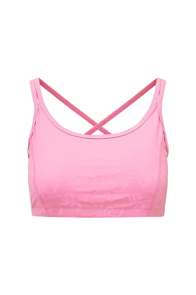 Women LoveShackFancy Active Aiden Bow Print Sports Bra Rosabelle Women LoveShackFancy Active Aiden Bow Print Sports Bra Rosabelle